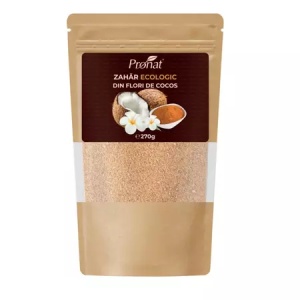 Zahar din flori de cocos Eco, 270g, Pronat