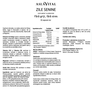 Aslavital Zile Senine, Zentiva, Supliment alimentar pentru zile fara griji si fara stres - Img 5