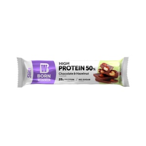 Baton proteic 50% cu ciocolata si alune, Slim, 50g, Born Winner