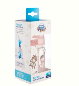 Biberon anticolic PP Bonjour gat larg roz, 120ml, 35/231, Canpol - Img 2