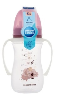 Biberon anticolici gat larg Easy Start Sleepy Koala roz, 35/237, 240ml, Canpol