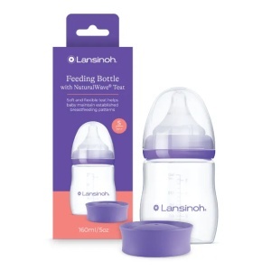 Biberon cu tetina S NaturalWave, +1luna, 160ml, Lansinoh - Img 2