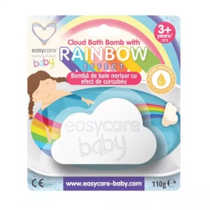 Bombe de baie efervescente pentru copii cu efect de curcubeu, EASY00225, Easycare Baby