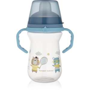Cana cu cioc de silicon Bonjour Paris blue, 56/613, 250ml, Canpol