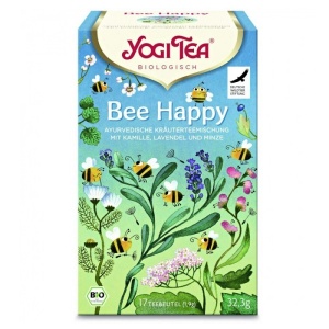 Ceai bio Bee Happy cu musetel, lavanda si menta, 17 plicuri, Yogi Tea