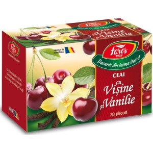 Ceai cu visine si vanilie, 20 plicuri, Fares - Img 1