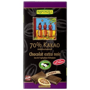 Ciocolata amaruie eco cu 70% cacao, 80g, Rapunzel