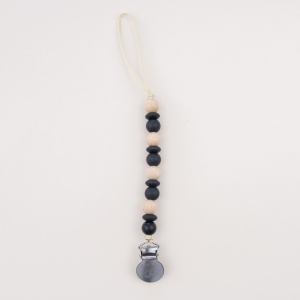 Clip prindere suzeta Luna Black, Little Prints