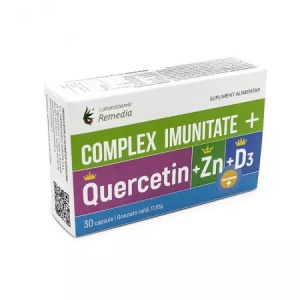 Complex Imunitate Quercetin + Zn + D3, 30 capsule, Remedia