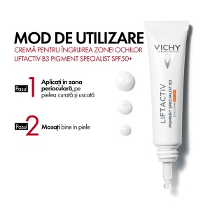 Crema antirid pentru conturul ochilor Liftactiv B3 cu SPF50, 15ml, Vichy - Img 4