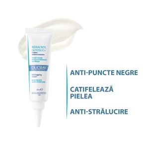 Crema calmanta anti-imperfectiuni Keracnyl Glycolic Control, 30 ml, Ducray - Img 2