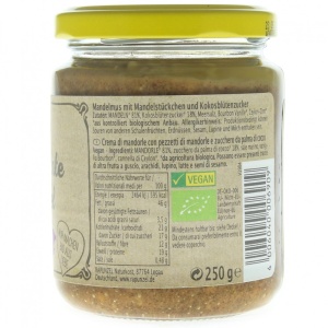 Crema de migdale prajite cu zahar din flori de cocos, 250g, Rapunzel - Img 2