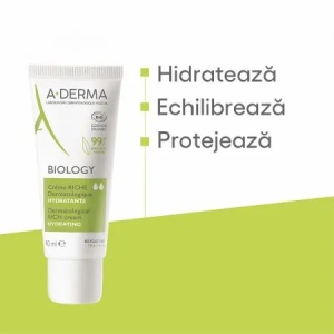 Crema hidratanta Riche Biology, 40ml, A-Derma - Img 2