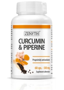 Curcumin & Piperine, 60 capsule, Zenyth