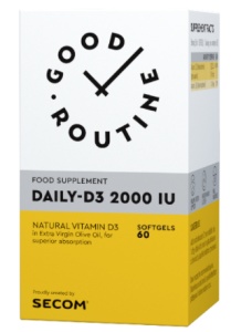 Daily D3 2000UI Good Routine, 60capsule, Secom