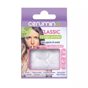 Dopuri Classic din ceara pentru urechi, 12 bucati, Cerumina