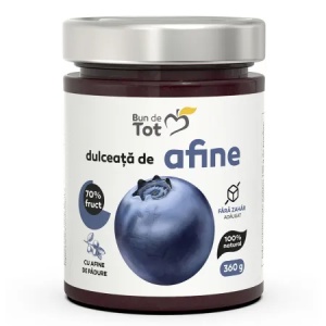 Dulceata de afine Bun de Tot fara zahar, 360g, Dacia Plant