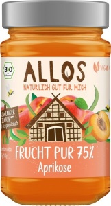 Dulceata de caise bio cu sirop de agave, 250g, Allos