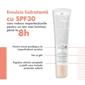 Emulsie de zi nuantatoare cu SPF30 Cleanance Women, 40ml, Avene - Img 3