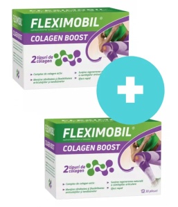 Fleximobil Colagen Boost, 30 plicuri, oferta 1+1, Fiterman