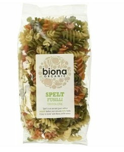 Fusili tricolore din spelta eco, 250 g, Biona