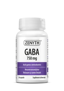 Gaba 750mg, 30cps, Supliment pentru relaxare și somn, Zenyth