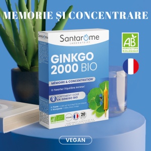 Ginkgo Bio 2000, 10ml, 20 fiole, Santarome - Img 2