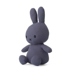 Iepuras Miffy Sitting Blue din muselina, 23cm, Bon Ton Toys - Img 2