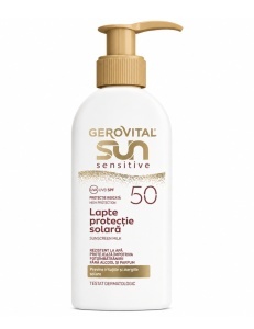 Lapte Protecție Solară Sensitive SPF50, 200 ml, Gerovital Sun