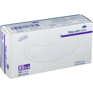 Manusi examinare Peha-soft nitrile XS nepudrate albastre, 100 bucati, Hartmann
