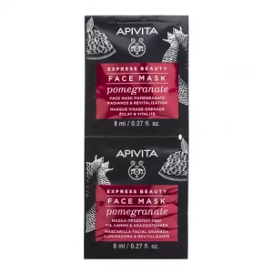 Masca de fata revitalizanta cu cu extras de rodie Express Beauty, 8ml, 2 bucati, Apivita