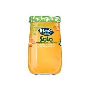 Meniu cu cartofi, somon si morcovi Eco Solo, +8l, 190g, Hero Baby