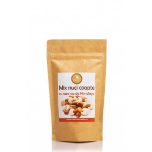 Mix de nuci coapte cu sare roz de Himalaya, 125g, Nature's Sense