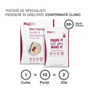 Oatmeal dieta fulgi de ovaz cu fructe de padure si vanilie, 12 plicuri, Nupo - Img 3