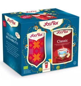 Pachet Ceai bio Classic, 17 plicuri + cana termos, Yogi Tea