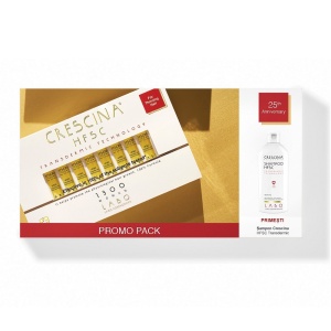 Pachet Tratament Crescina Transdermic Re-Growth HFSC 1300 Woman, 20 fiole + Sampon Crescina Transdermic HFSC Woman, 200ml, Labo