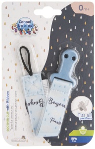 Panglica cu clip pentru suzeta Royal Baby blue, 51/025, Canpol - Img 3