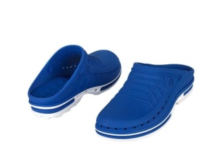 Papuci medicali autoclavabili Wock CLOG 07, marimea 43/44, albastru electric/alb, talpic polimeric