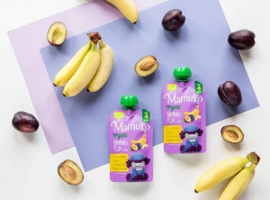 Piure bio de banane si prune, 100g, Mamuko - Img 2