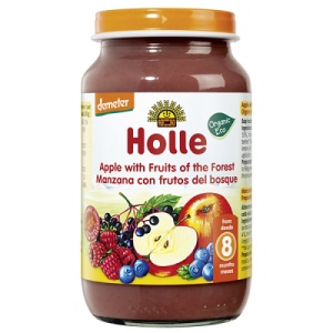 Piure Eco mere si fructe de padure 8 luni+, 220 g, Holle