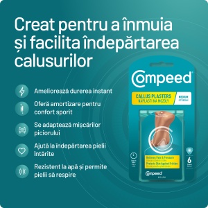 Plasturi pentru bataturi superficiale M, 6 bucati, Compeed