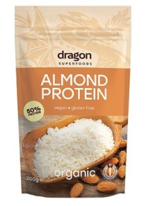 Pudra proteica eco din migdale raw, 200g, Dragon Superfoods