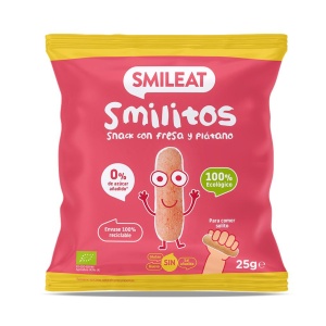Pufuleti cu ulei de masline, banane si capsuni Smilitos, +8l, 25g, Smileat