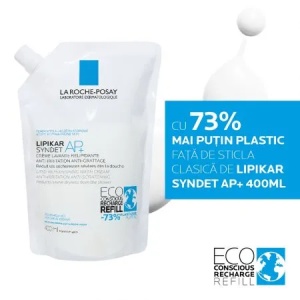 Rezerva Crema de spalare anti-iritatii pentru piele sensibila Lipikar Syndet AP+, 400ml, La Roche-Posay - Img 3