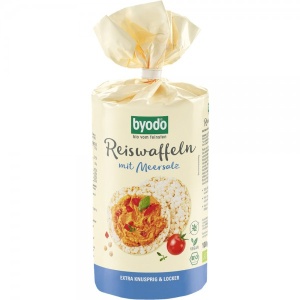 Rondele din orez integral bio cu sare, fara gluten, 100g, Byodo