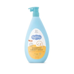 Sampon si gel de dus pentru corp cu musetel si tei, 400ml, Bebble