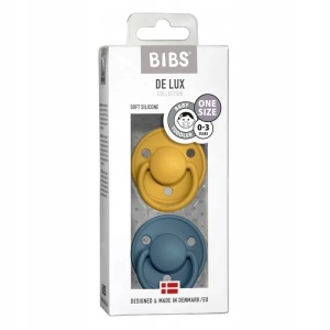 Set de suzete De Lux Mustard - Petrol, 0-3 ani, 150213, 2 bucati, Bibs