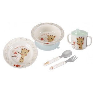 Set pentru masa din melamina girafa Sophie & Kiwi 6L+, 460007, Vulli - Img 2