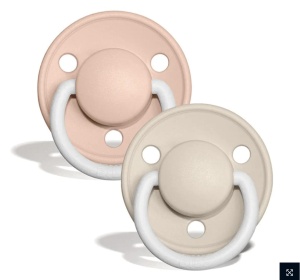 Suzeta 0-3 ani night de lux, blush-vanilla, Bibs