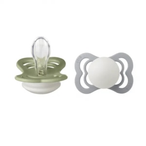 Suzeta Supreme tetina silicon Sage glow-Cloud glow, 0-6luni 160356, 2 bucati, Bibs - Img 2